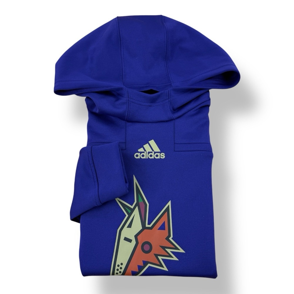 Adidas Purple Coyotes Reverse Retro Hoodie Kachina Peyote Graphic Men's Sz Small